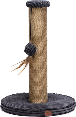 Designed by lotte krabpaal ribbed - incl speeltje - ribbed stof jute - antraciet - 35x35x50 cm
