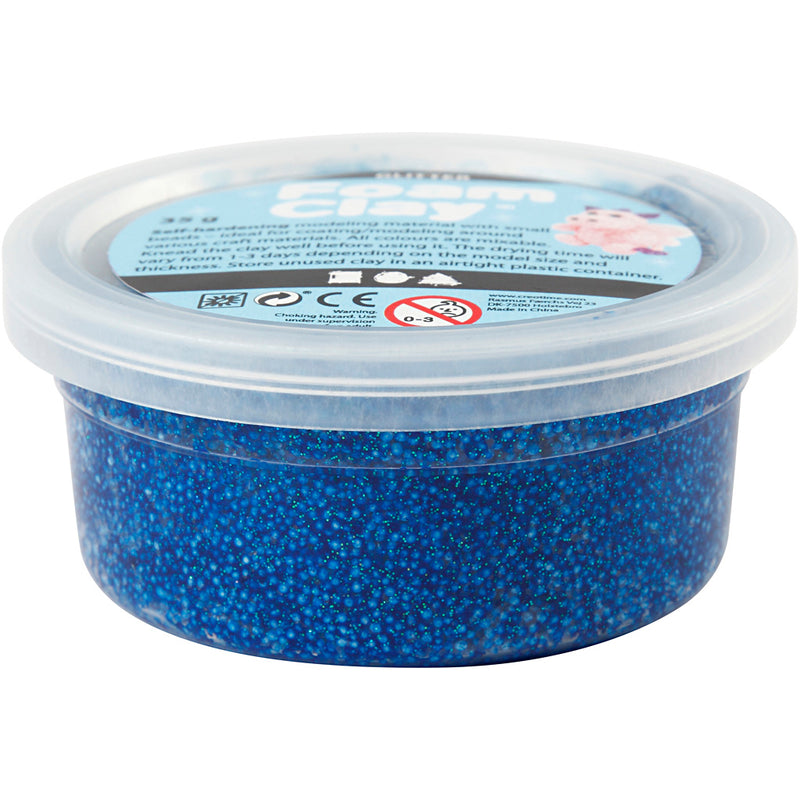 Afbeelding laden in galerijviewer, Creativ company https: www.cchobby.nl foam-clayr-glitter-blauw-35-gr-1-doosje
