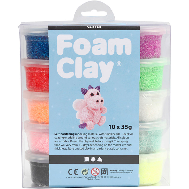 Load image into Gallery viewer, Foam clay https: www.cchobby.nl foam-clayr-glitter-diverse-kleuren-10x35-gr-1-doos
