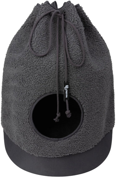 District 70 casa teddy - trendy kattenhuis van superzachte stof - afmetingen 45 x 45 x 60 cm - donkergrijs