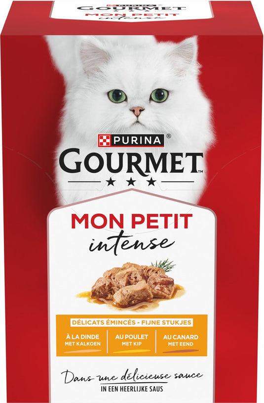 Gourmet mon petit intense - kattenvoer natvoer - gevogelte - 48 x 50 g