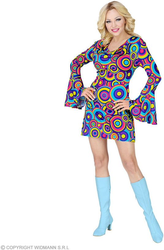 Finidi disco jurk daisy 70-jaren