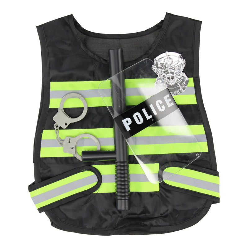 Load image into Gallery viewer, Politieset met knuppel handboeien, 4dlg.
