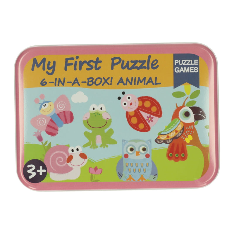 Load image into Gallery viewer, Mijn eerste 6 puzzzels in blik - dieren
