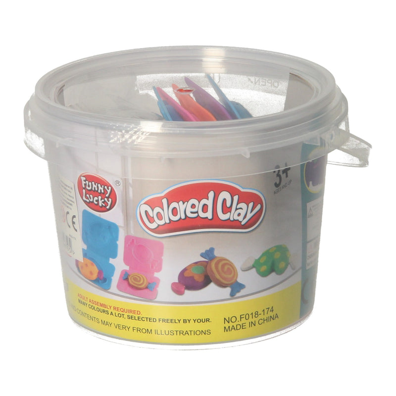 Load image into Gallery viewer, Kleiset in opbergbox snoepjes maken - 6 kleuren klei
