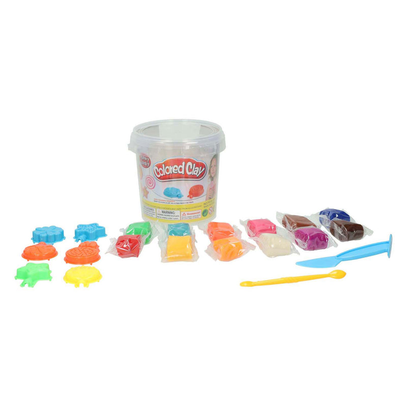 Afbeelding laden in galerijviewer, Lobbes kleiset in opbergbox lolly's maken - 12 kleuren klei
