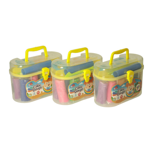 Lobbes speelgoed bv lobbes kleiset opbergkoffer - kleurrijke klei speelgoedset 16 kleuren.