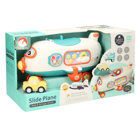 Speelset passagiers vliegtuig met voertuigen