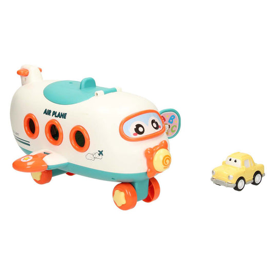 Speelset passagiers vliegtuig met voertuigen