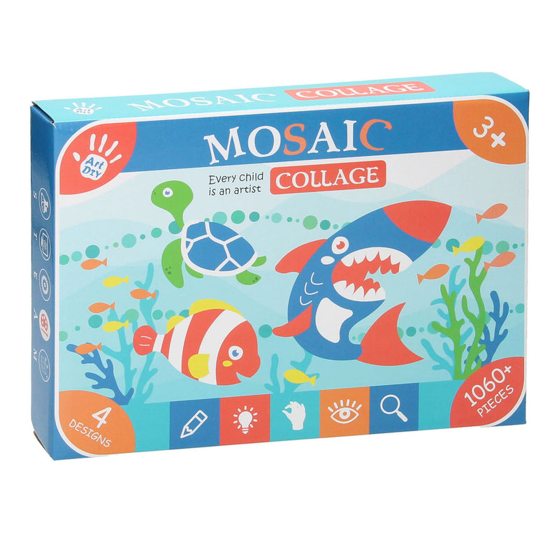 Load image into Gallery viewer, Mozaïek collage onderwaterwereld knutselset
