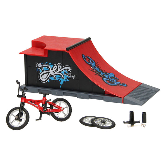 Vinger stuntfiets set met schans