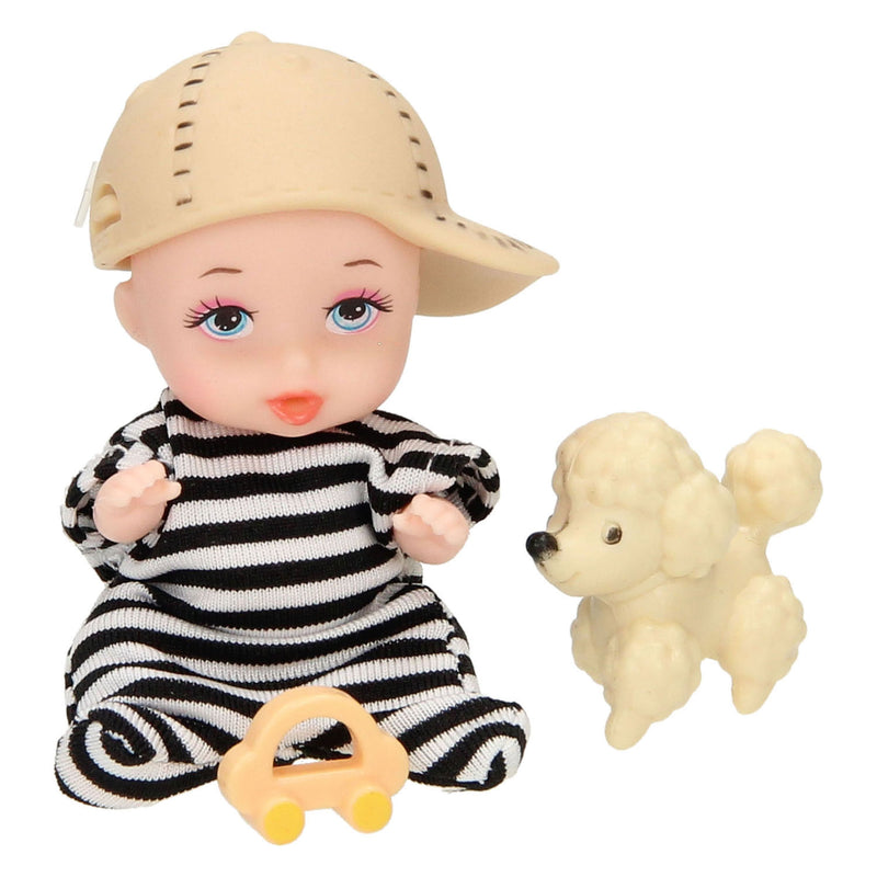 Load image into Gallery viewer, Poppensetje met pet vriend mini pop
