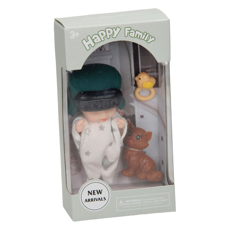 Load image into Gallery viewer, Poppensetje met pet vriend mini pop
