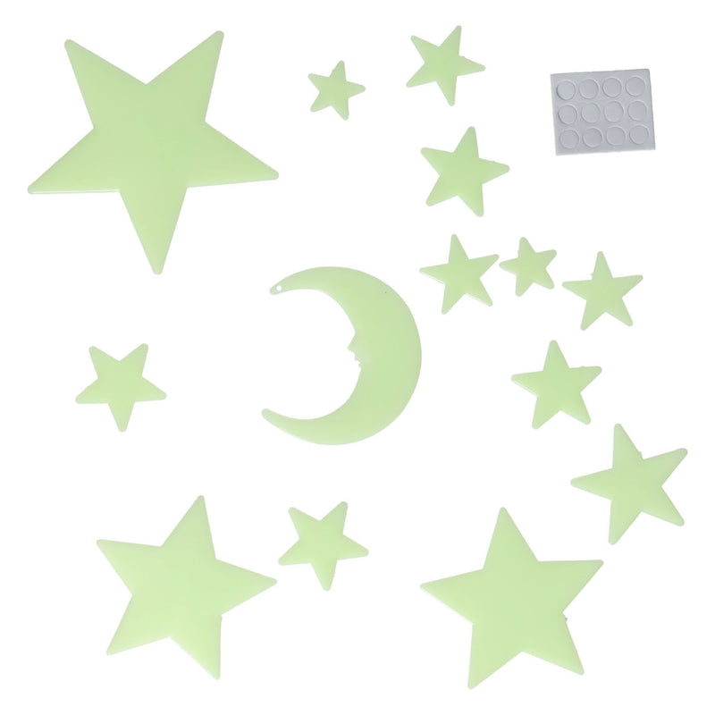 Load image into Gallery viewer, Glow in the dark set maan en sterren
