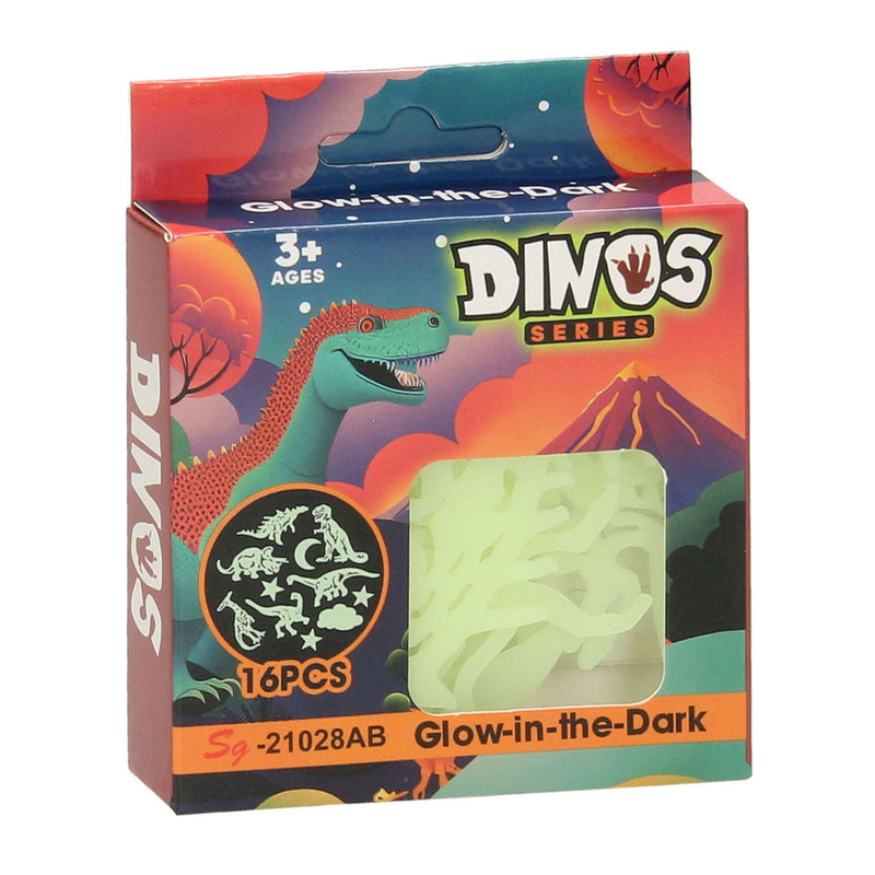 Load image into Gallery viewer, Glow in the dark dino's, 16dlg.
