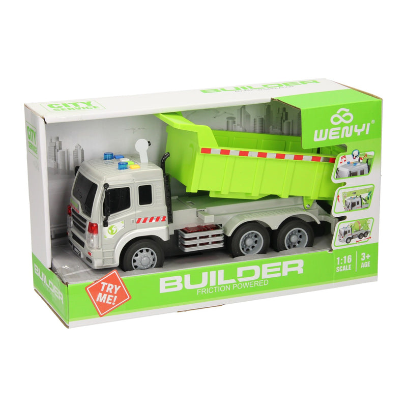 Load image into Gallery viewer, Truck met kiepwagen met licht en geluid

