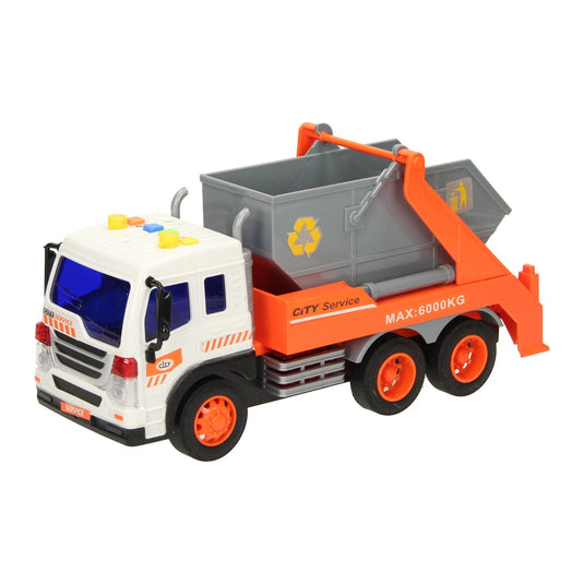 Lobbes speelgoed bv truck met afzetbak met licht en geluid