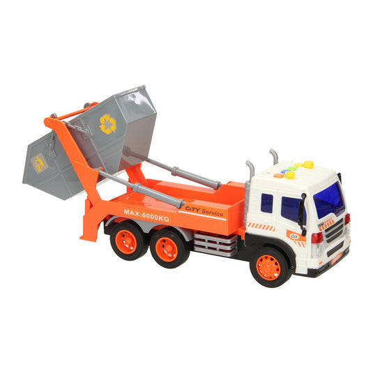 Lobbes speelgoed bv truck met afzetbak met licht en geluid