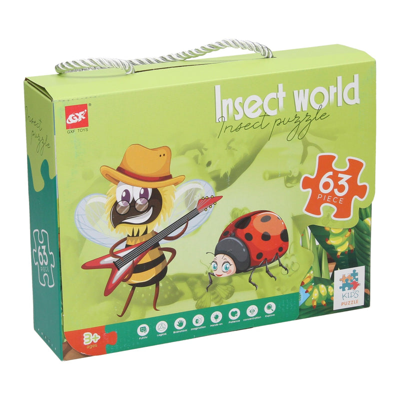 Load image into Gallery viewer, Legpuzzel insecten wereld, 63st.
