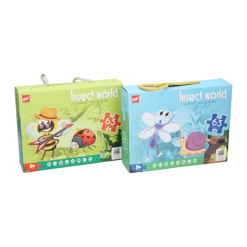 Load image into Gallery viewer, Legpuzzel insecten wereld, 63st.
