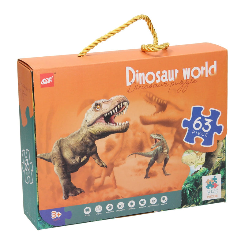 Load image into Gallery viewer, Lobbes speelgoed bv legpuzzel dino wereld, 63st.
