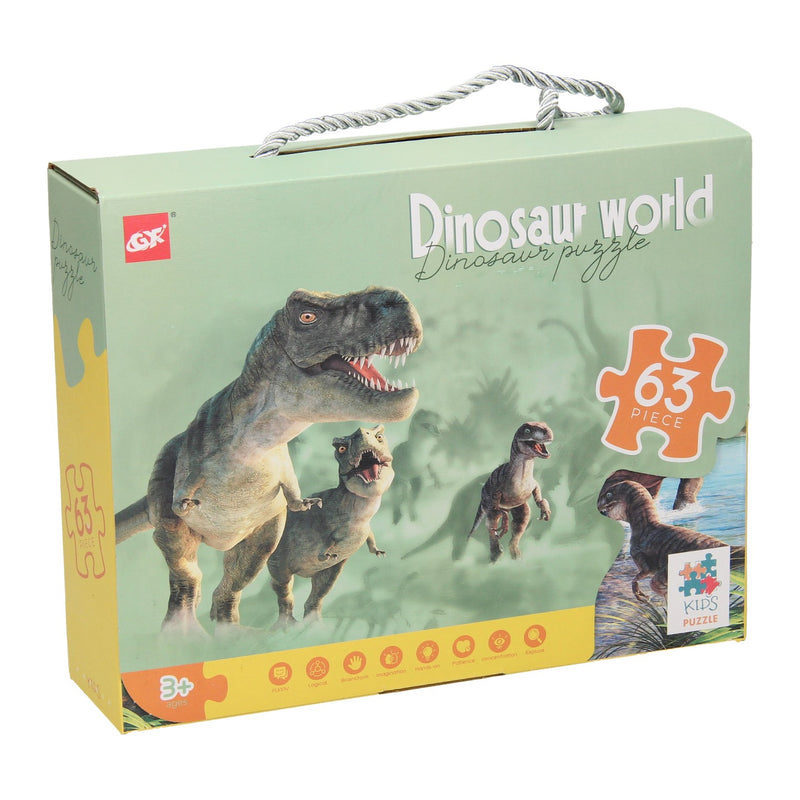 Load image into Gallery viewer, Lobbes speelgoed bv legpuzzel dino wereld, 63st.
