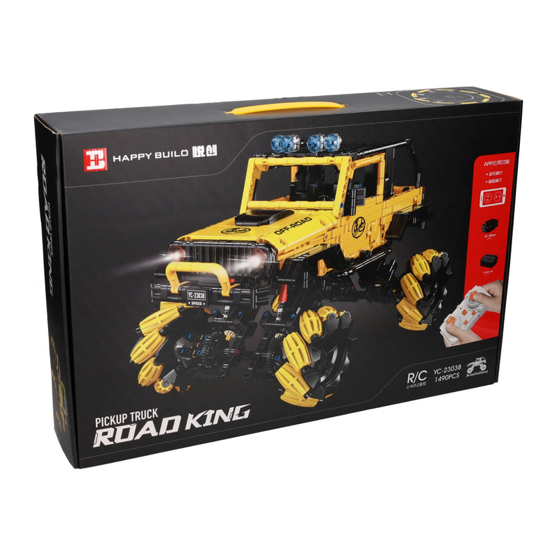 Load image into Gallery viewer, Rc happy build bestuurbare bouwsteentjes set pickup truck - 1490dlg.
