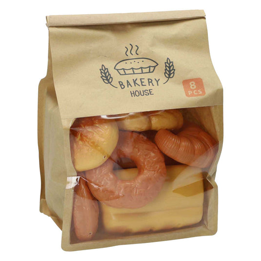Speelgoedbroodjes in papieren zak - 8st.