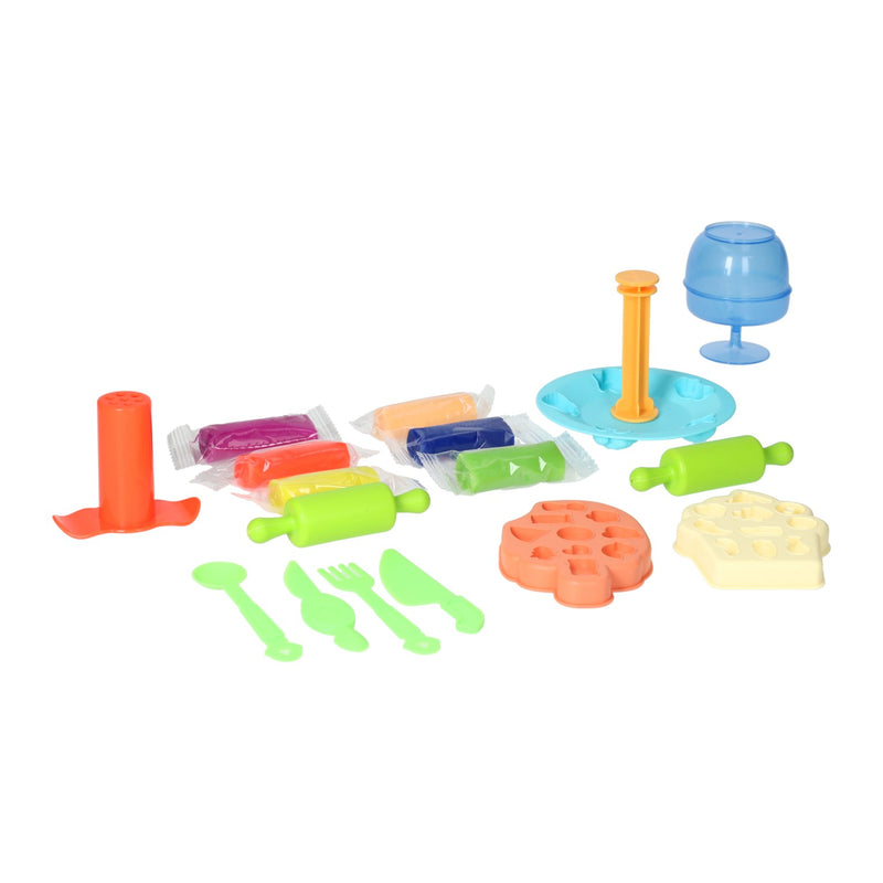 Load image into Gallery viewer, Groenten en fruit kleiset - 6 kleuren klei - 18dlg.
