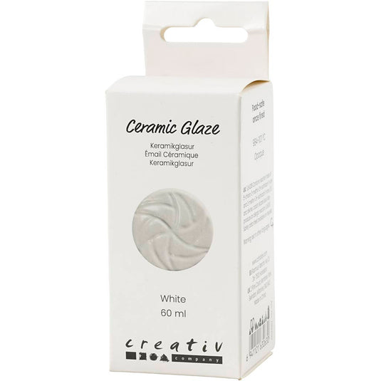 Creativ company keramiek glazuur 984-1101 c dekkend wit - 60ml