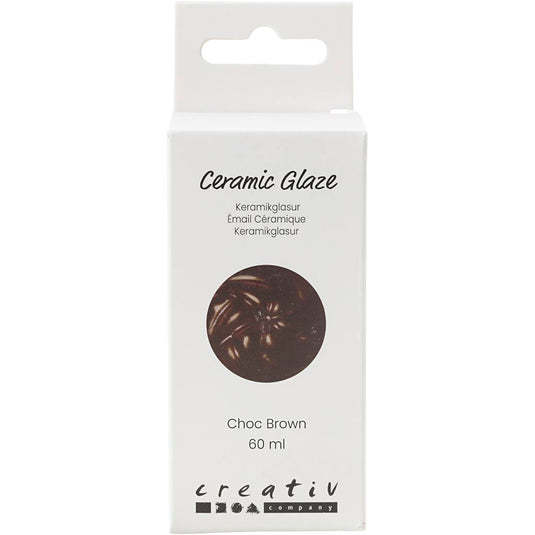 Creativ company keramiek glazuur 984-1101 c dekkend chocolat brown - 60ml