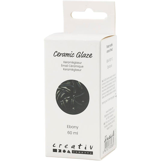 Creativ company keramiek glazuur 984-1101 c dekkend ebony - 60ml