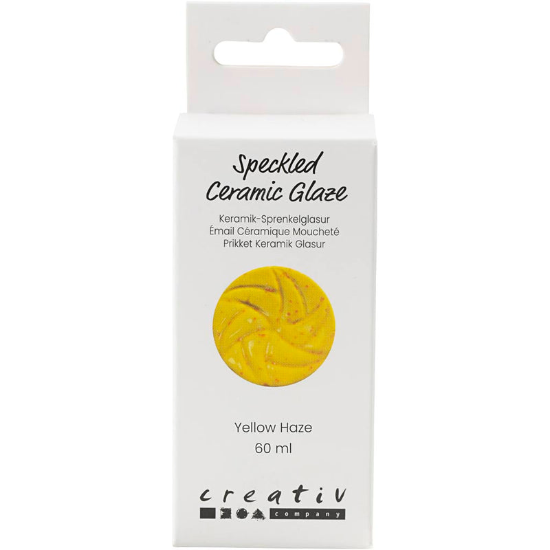 Load image into Gallery viewer, Creativ company gespikkeld keramiek glazuur 999-1060 c dekkend yellow haze - 60ml
