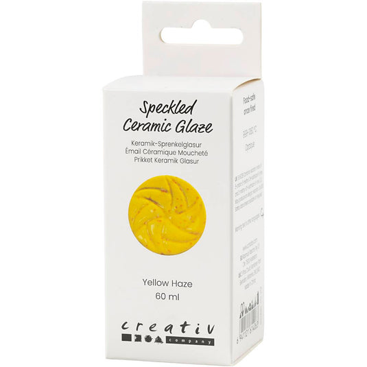 Creativ company gespikkeld keramiek glazuur 999-1060 c dekkend yellow haze - 60ml