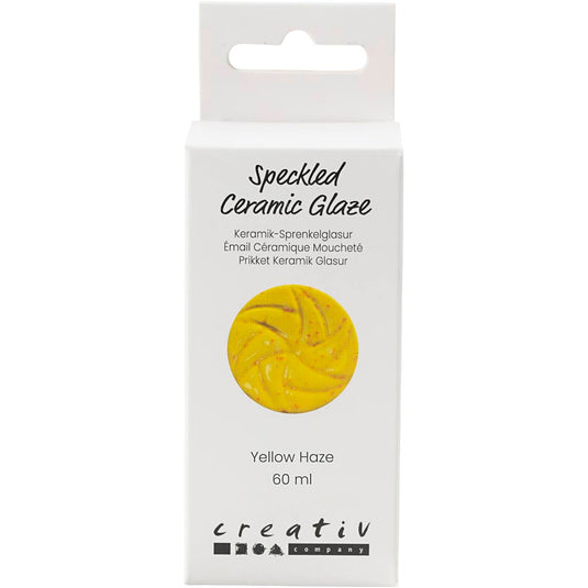 Creativ company gespikkeld keramiek glazuur 999-1060 c dekkend yellow haze - 60ml
