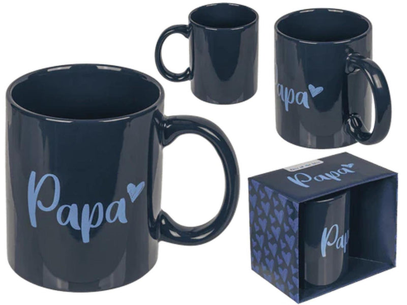 Load image into Gallery viewer, Out of the blue mok papa blauw 320ml ø8xh10cm
