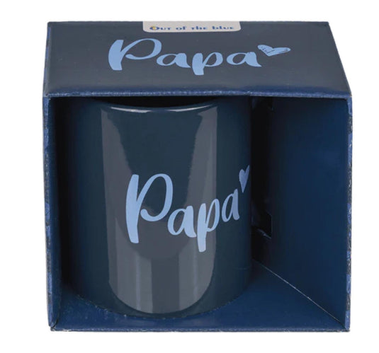 Out of the blue mok papa blauw 320ml ø8xh10cm