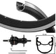 Kgs Voorwiel 28 inch (622) velg zwart spaken zilver rollerbrake vaste as