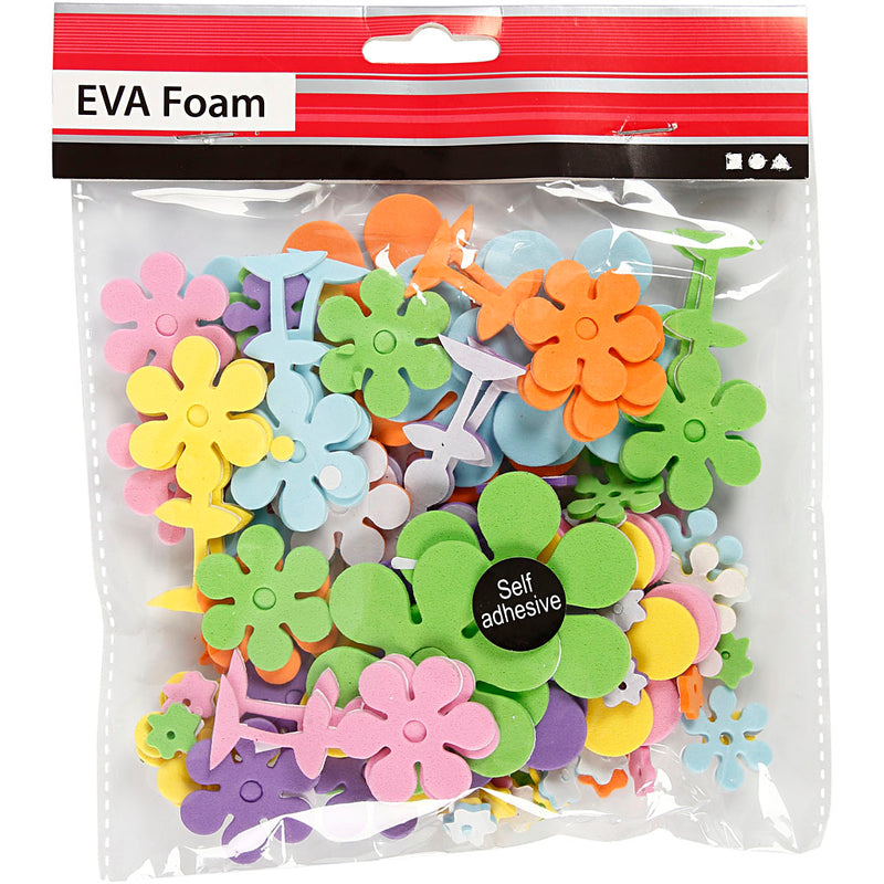 Load image into Gallery viewer, Creativ company https: www.cchobby.nl eva-foam-vormen-bloemen-afm-10-60-mm-dikte-2-mm-diverse-kleuren-100-stuk-1-doos
