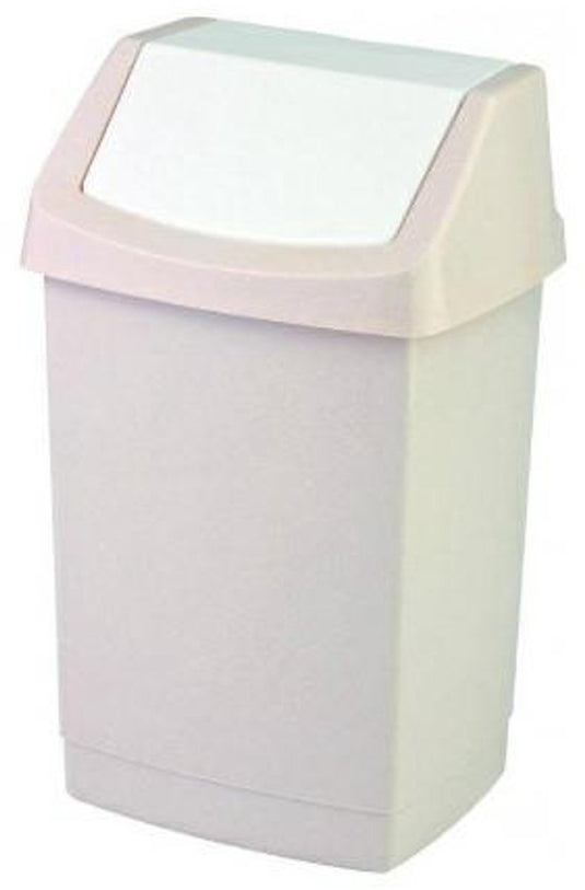 Curver click-it serie - prullenbak - 15l - beige - elegant design
