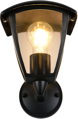 Trio venta - wandlamp - zwart mat - excl. 1x e27 4 w - wandmontage - buitenverlichting - ip44