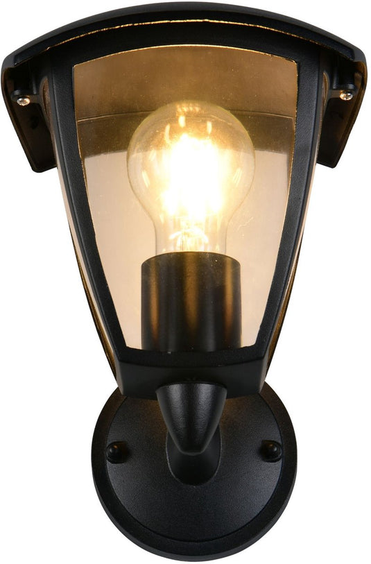 Trio venta - wandlamp - zwart mat - excl. 1x e27 4 w - wandmontage - buitenverlichting - ip44