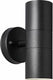 Brilliant jandy - buitenlamp- up down- gu10 max 2x18w - ip44 - zwart