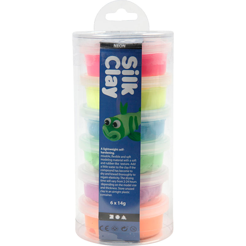 Load image into Gallery viewer, Silk clay https: www.cchobby.nl silk-clayr-neon-kleuren-6x14-gr-1-doos
