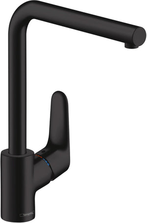 Hansgrohe focus m41 - keukenmengkraan - ééngreeps bediening - 280mm - mat zwart