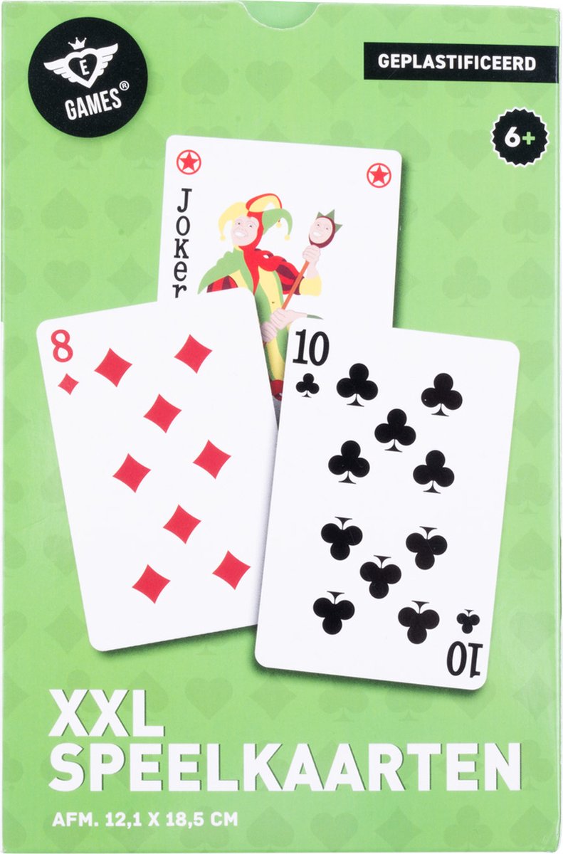 ギャラリービューアに画像をロードする, Longfield xxl speelkaarten 12,1 x 18,5 cm – geplastificeerd papieren kaartspel (54 kaarten) – extra groot kaartspel voor gezelschapsspellen familiespel – engelhart
