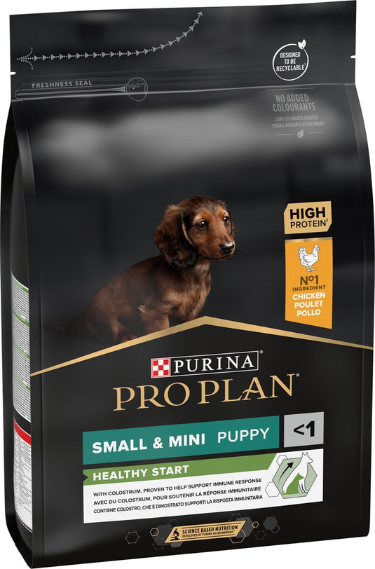 Pro plan healthy start puppy small mini - honden droogvoer - kip - 3 kg