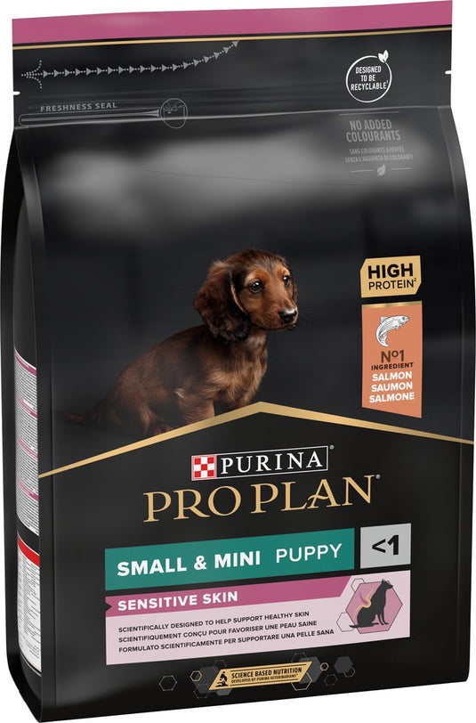 Pro plan dog puppy small mini breed sensitive skin - hondenvoer - zalm 3 kg