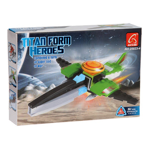 Bouwset titan heroes - space groen, 51dlg.