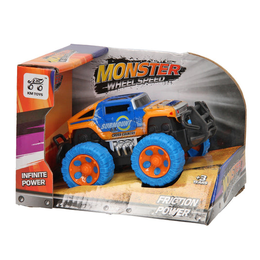 Monster car tweekleurig met frictie